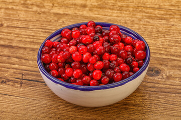 Sweet and tasty cranberry in the bowl