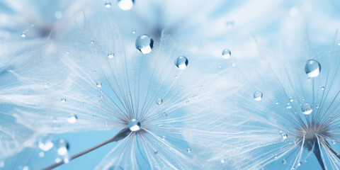 Macro dandelion seed background