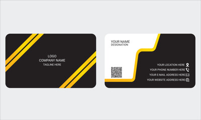 Stylish Black Golden Business Card