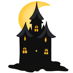 Castle with the moon