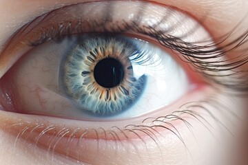 woman eye - macro Closeup - beautiful eyes - Generative AI