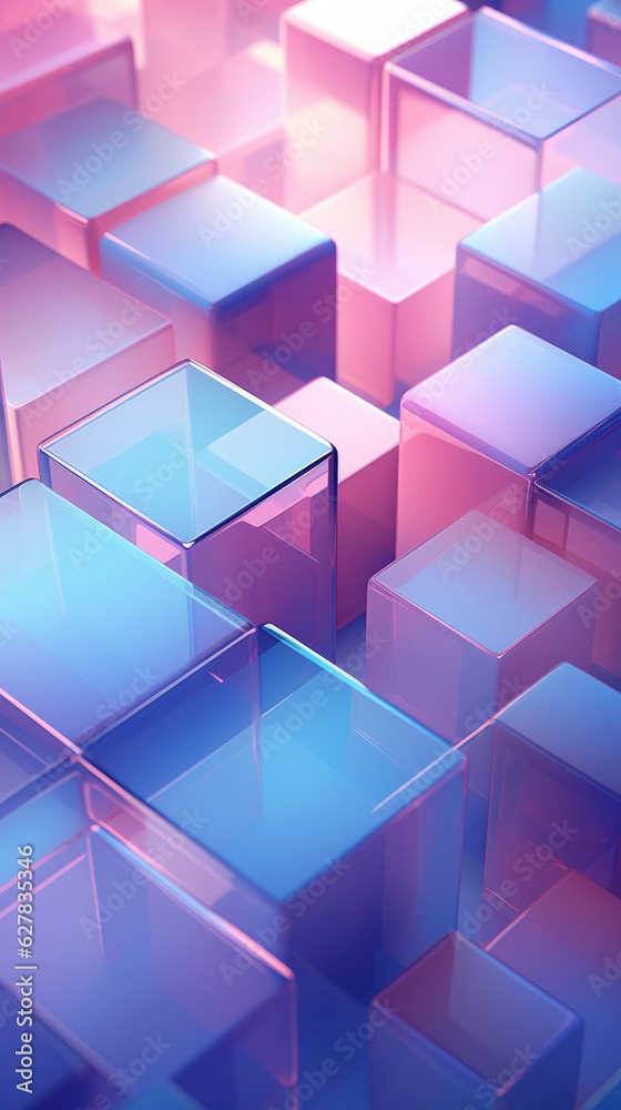 Poster a vibrant abstract background with colorful squares