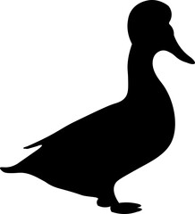 Animal of Duck Silhouette Illustration Vector