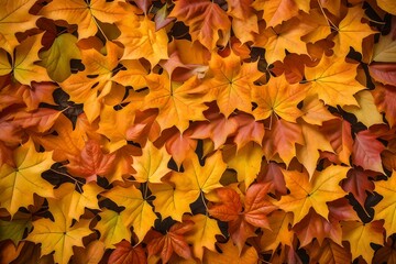 Naklejka na ściany i meble Autumn maple leaves background.