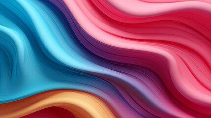 Abstract colorful background with vibrant wavy shapes