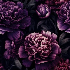 flowers wallpaper and purple carnations pattern