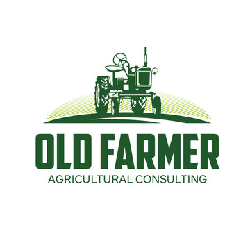 old tractor for logo concept