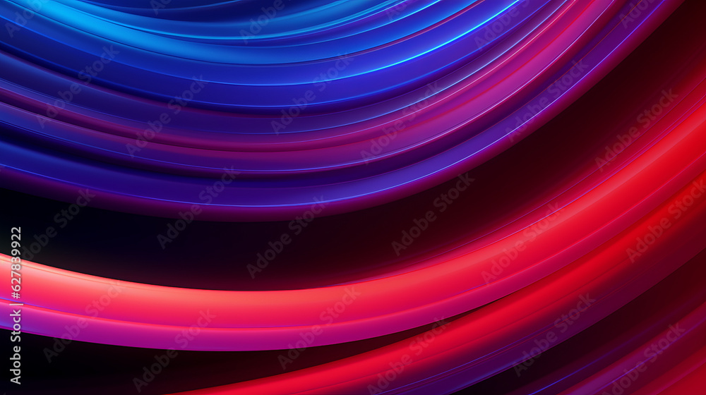 Poster abstract background with vibrant colors and curved lines