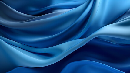 Obraz premium A vibrant blue silk fabric with intricate details
