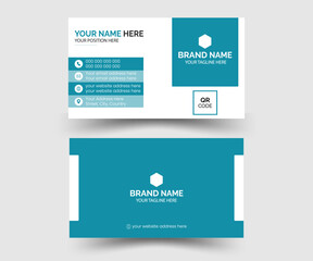 Naklejka na ściany i meble Corporate Creative Business Card Template Designs, Creative Modern Name Cards and Business Cards. Two-sided creative business card template.