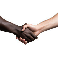 Handshake symbol of cooperation and forever together on transparent background.