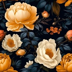 peony wallpaper seamless beautiful rose pattern