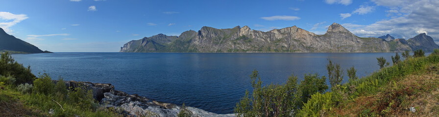 Landscape on the Scenic Route Senja in Troms og Finnmark county, Norway, Europe
