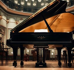 grand piano in front of a piano