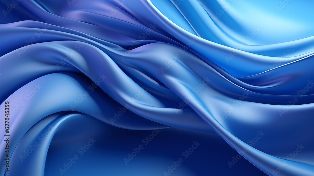 Poster an abstract blue background with wavy lines
