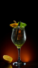 Refreshing colorful cocktails are on the bar. club life alcohol
