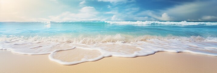 Seascape abstract beach background, extra wide background