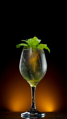 Refreshing colorful cocktails are on the bar. club life alcohol