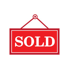 sold icon logo vector design template