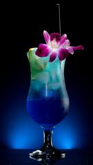 Refreshing colorful cocktails are on the bar. club life alcohol