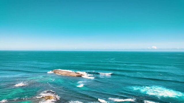 Old San Juan Puerto Rico Drone Shot of Castillo San Felipe del Morro, Escambron Beach (aerial view)