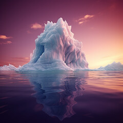 iceberg at sunset