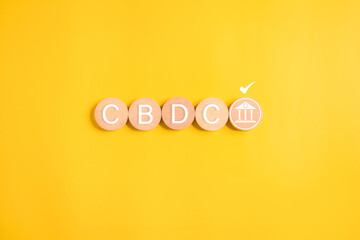 CBDC, Central bank digital currency, Financial banking and exchange with technology, Money savings...