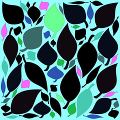 seamless background with leaves