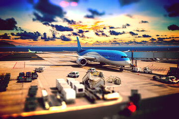 Viajar en avión y aeropuerto.
Imagen relacionada con viajes y transporte comercial.