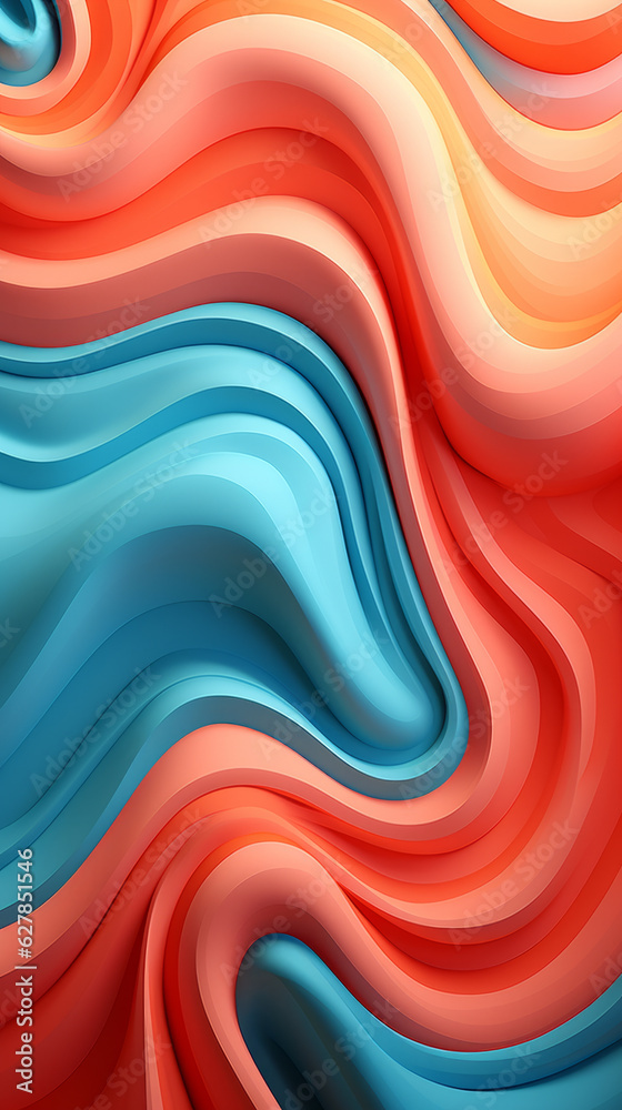 Poster colorful abstract background with flowing waves