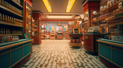 Modern interior of drugstore