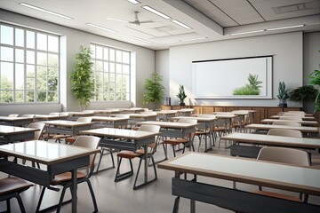 Fototapeta premium Dynamic Classroom: Fostering Learning and Growth, Created using Generative AI