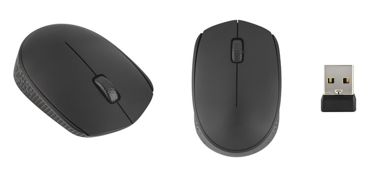 computer manipulator, mouse, on a white background in isolation