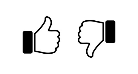 Thumb up and thumb down