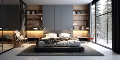 Bedroom decoration, generative Ai