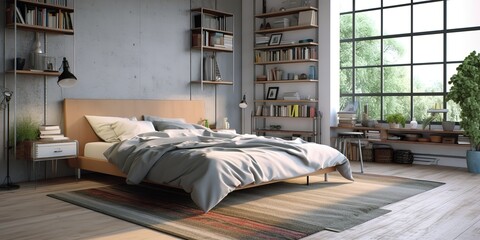 Bedroom decoration, generative Ai