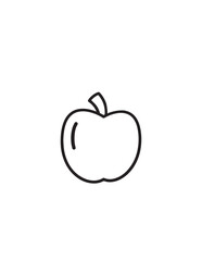 Black and white apple icon.