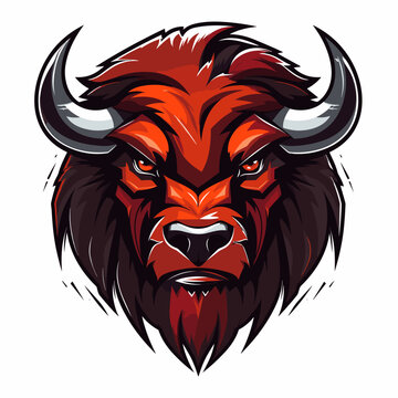 Esport vector logo bison, bison icon, bison head, vector, bull