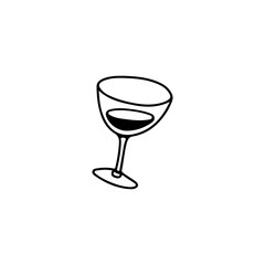 wine drink doodle illustration vector