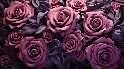 Obraz premium Purple flowers, generative ai