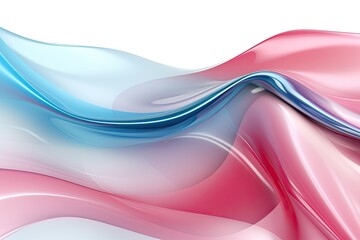 abstract background with smooth lines in pink, blue and white colors, 3d rendering modern minimal wallpaper with wavy background, AI Generated