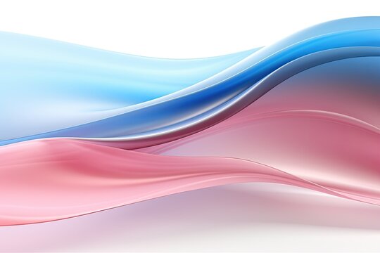abstract blue and pink background with smooth wavy lines. 3d rendering modern minimal wallpaper with wavy background, AI Generated