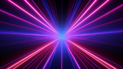 Obraz premium A mesmerizing abstract light pattern on a vibrant purple and blue background