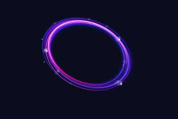 Abstract Light Effect Element Design on Black Background