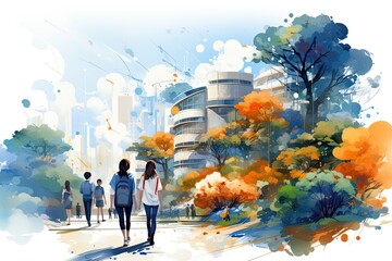 School Campus Empowering Minds and Shaping Futures, Created using generative AI