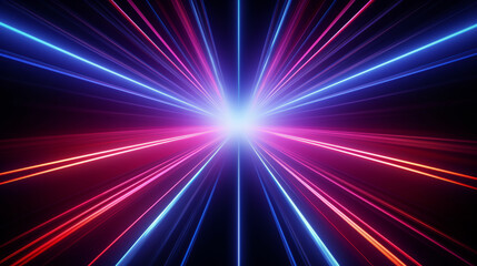 Vibrant light trails illuminating the darkness