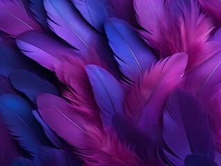 Purple Feathers Background, Clean soft Illustration