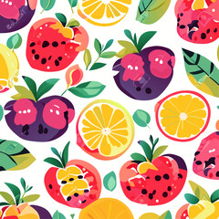 seamless pattern with fruits