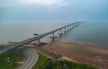  Confederation Bridge linking the province of Prince Edward Island with the mainland province of...