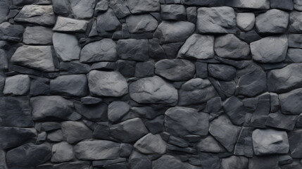 A sturdy stone wall built with rocks and cement